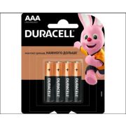 Батарейка Duracell AAA MN2400 1,5V (LR03)  полупальчиковая уп 4 шт